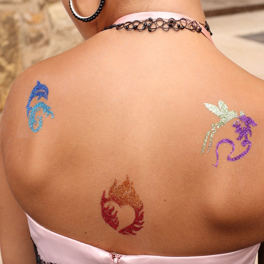 Glitzertattoo - MEGA für die Party am Abend