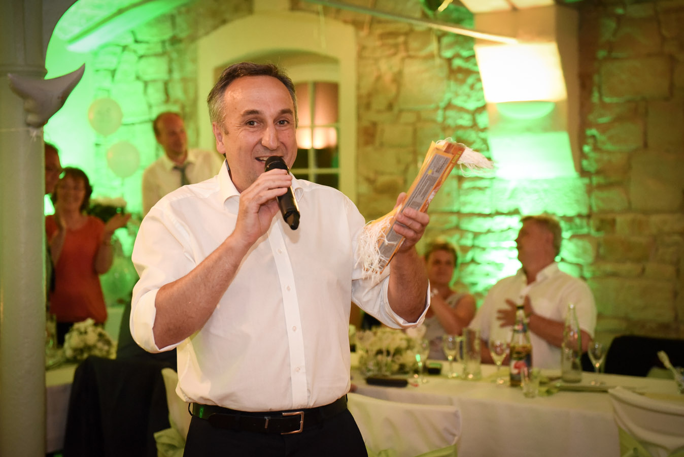 Moderation bei Familienfeier, Geburtstagsparty im Schlosshotel Halle Schkopau